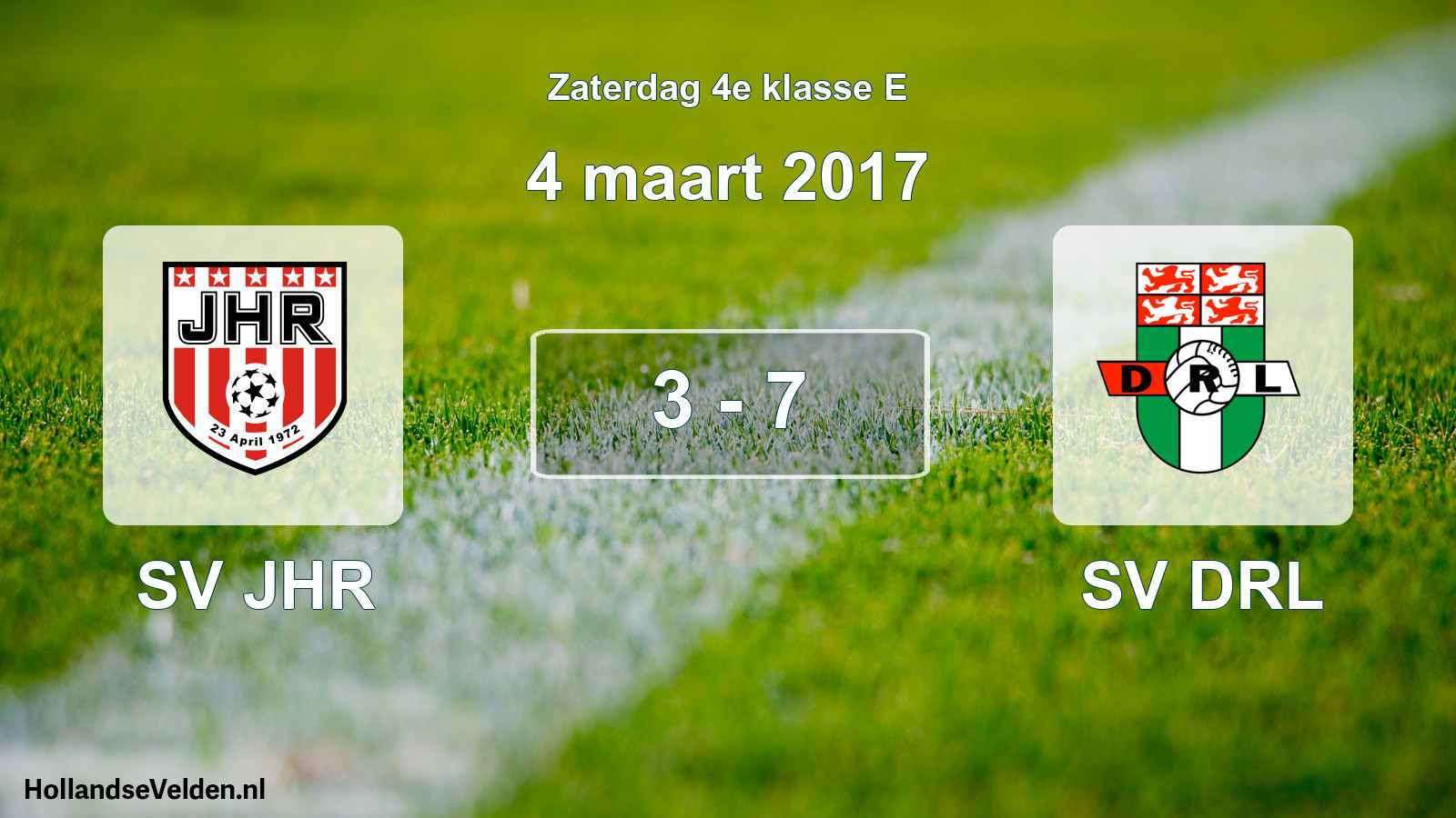 Total number of matches played: SV JHR - SV DRL 3 - 7 (4 March 2017)