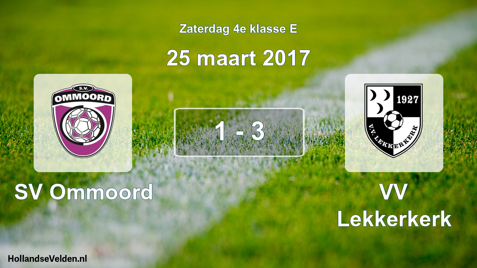 Total number of matches played: SV Ommoord - VV Lekkerkerk 1 - 3 (25 March 2017)