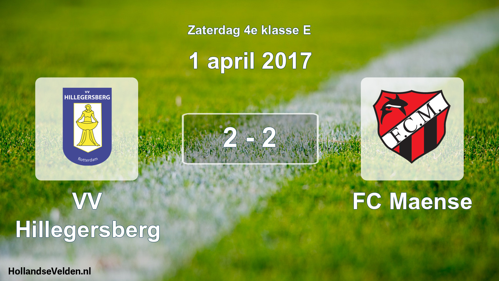Total number of matches played: VV Hillegersberg - FC Maense 2 - 2 (1 April 2017)