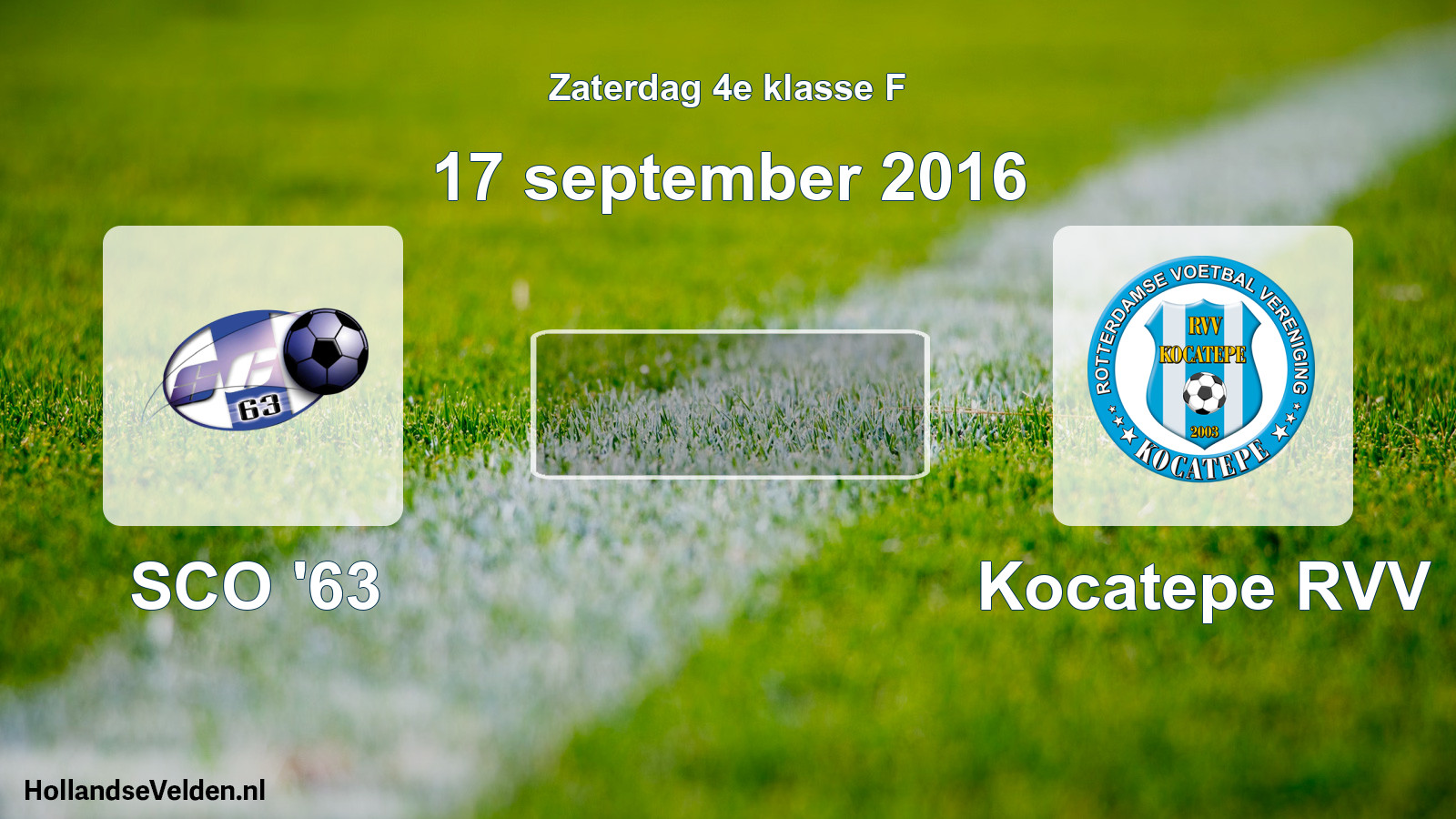 Scheduled Match: SCO '63 - Kocatepe RVV (17 September 2016)