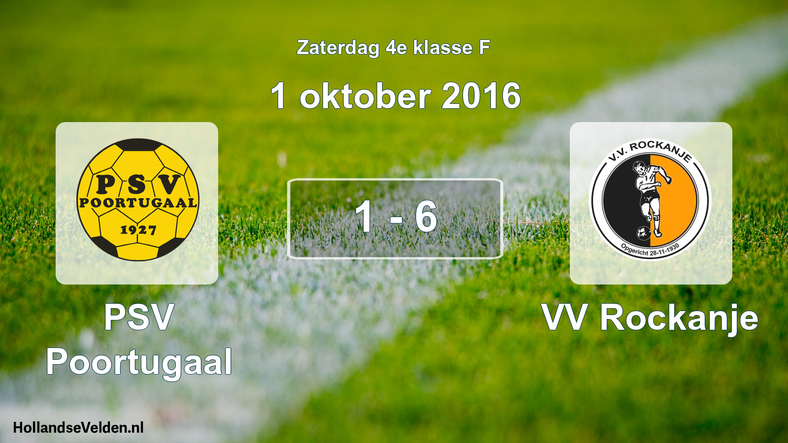 Total number of matches played: PSV Poortugaal - VV Rockanje 1 - 6 (1 October 2016)