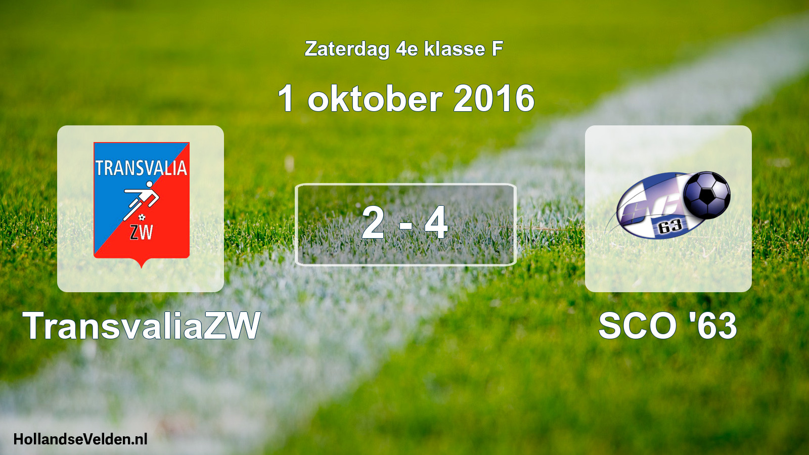 Total number of matches played: TransvaliaZW - SCO '63 2 - 4 (1 October 2016)
