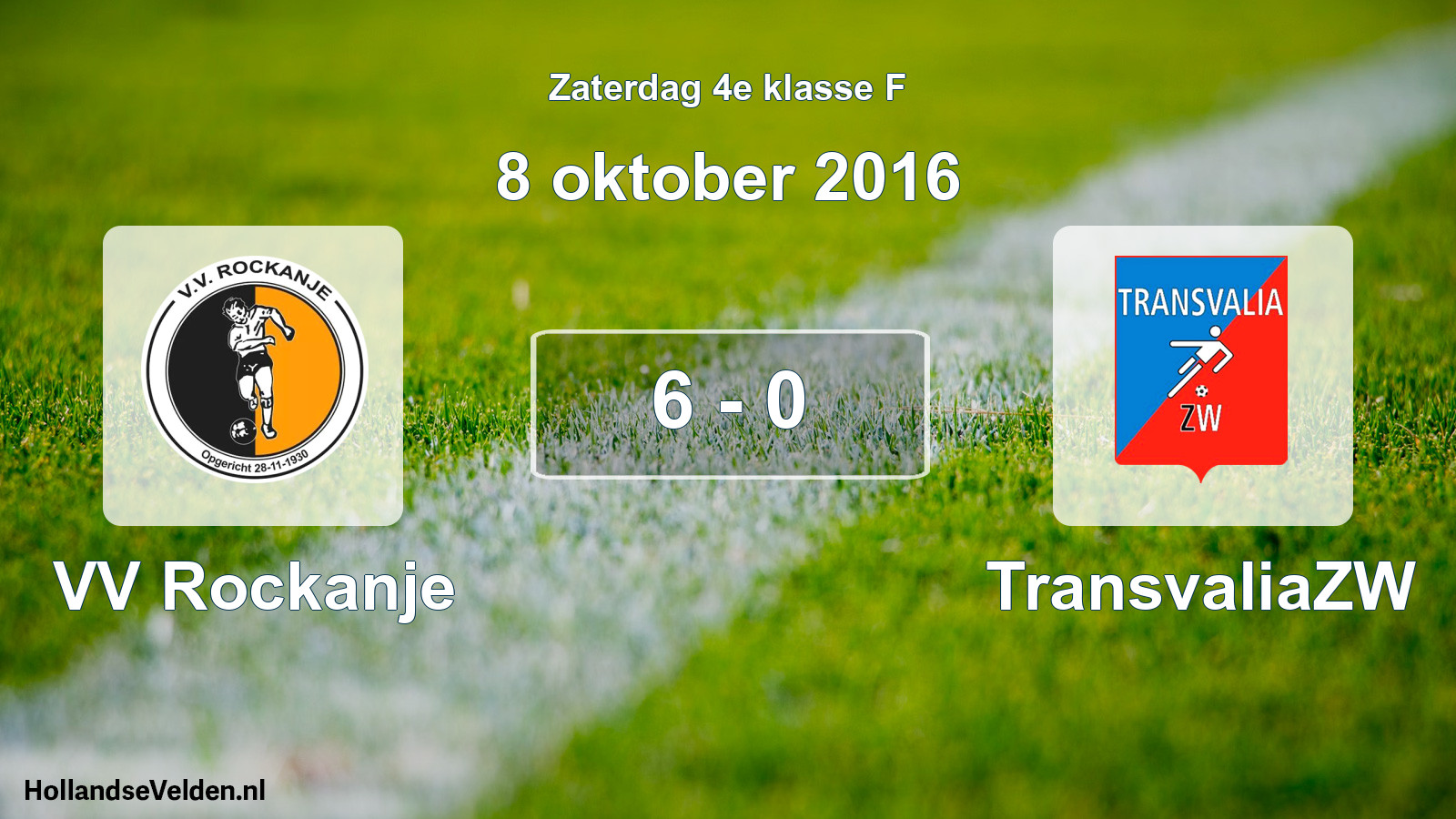 Total number of matches played: VV Rockanje - TransvaliaZW 6 - 0 (8 October 2016)
