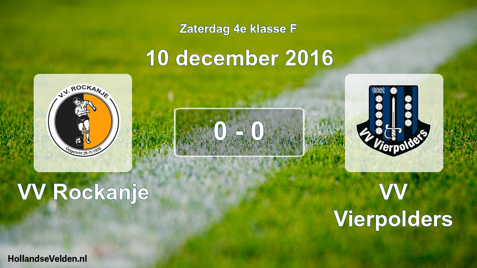 Total number of matches played: VV Rockanje - VV Vierpolders 0 - 0 (10 December 2016)