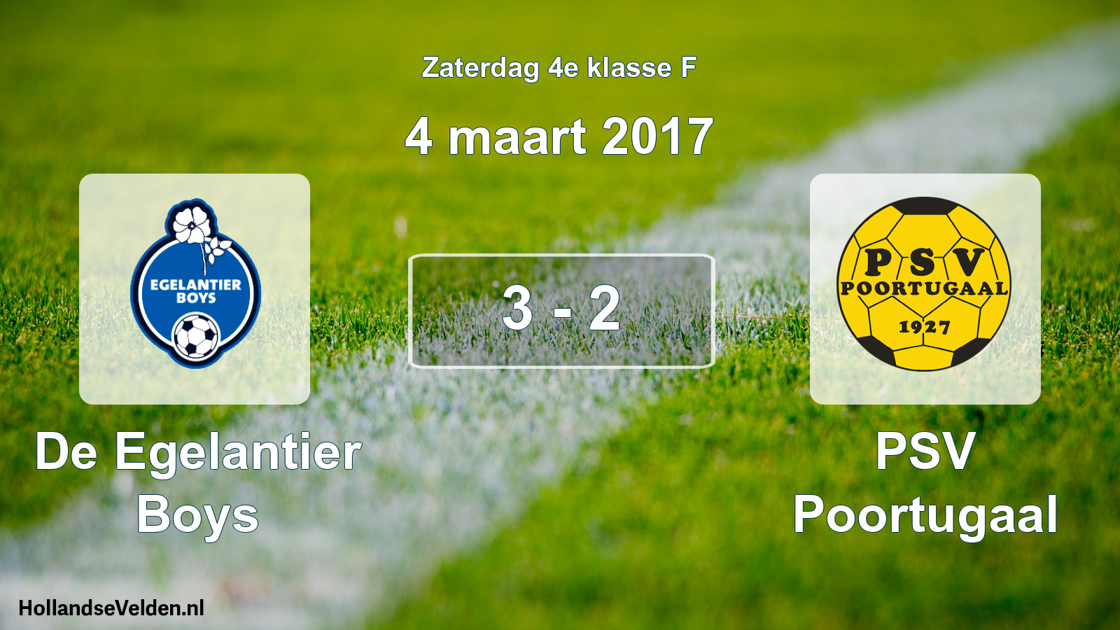 Total number of matches played: De Egelantier Boys - PSV Poortugaal 3 - 2 (4 March 2017)