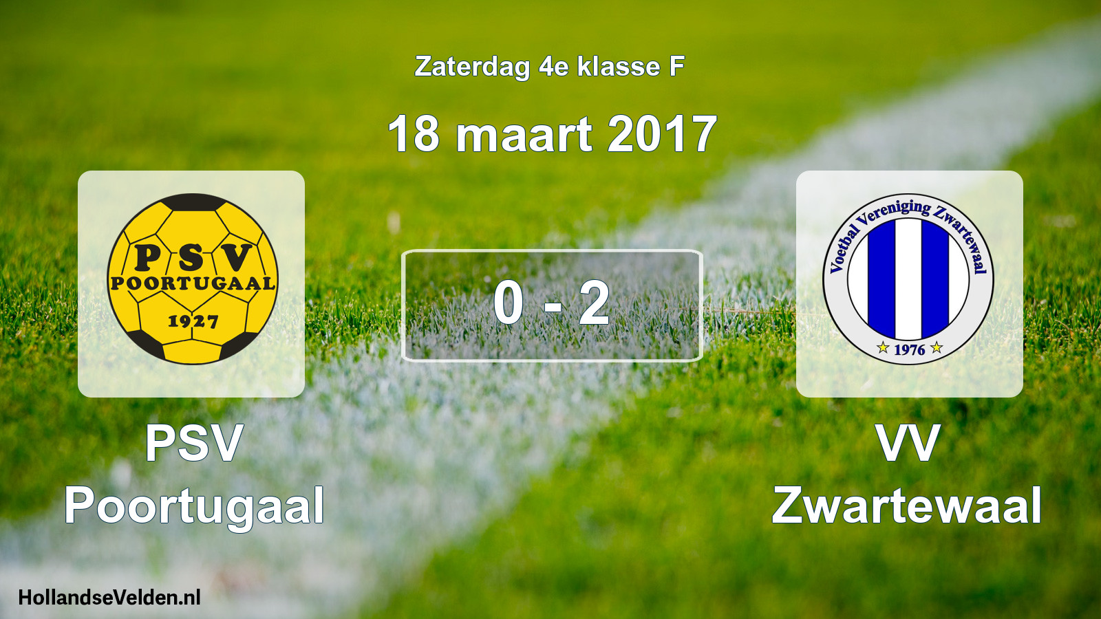 Total number of matches played: PSV Poortugaal - VV Zwartewaal 0 - 2 (18 March 2017)