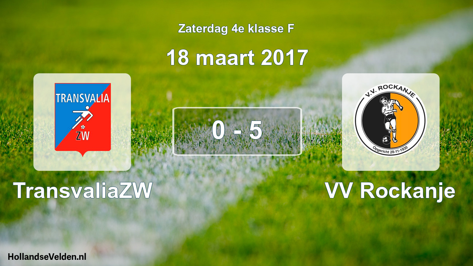 Total number of matches played: TransvaliaZW - VV Rockanje 0 - 5 (18 March 2017)
