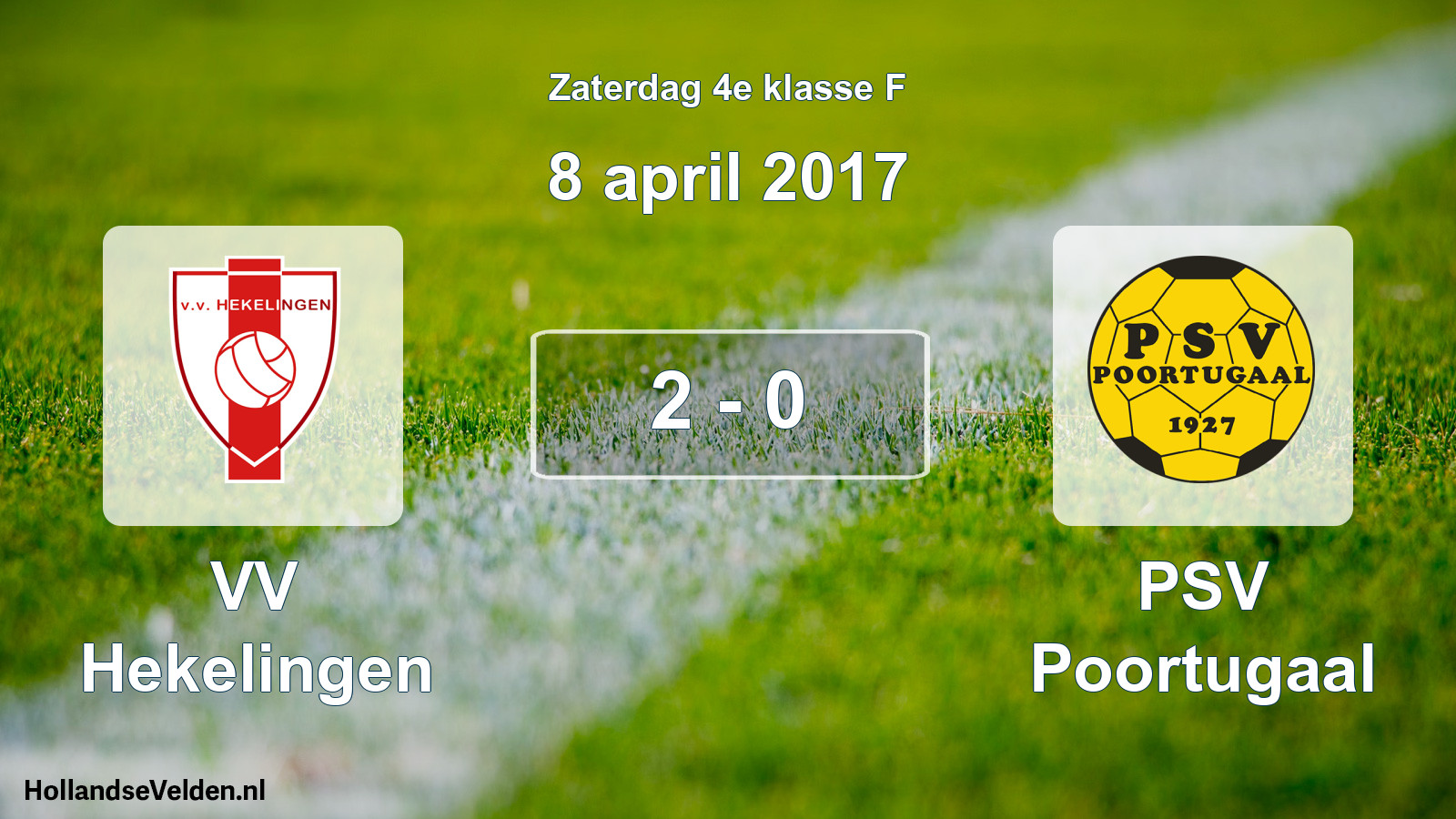 Total number of matches played: VV Hekelingen - PSV Poortugaal 2 - 0 (8 April 2017)