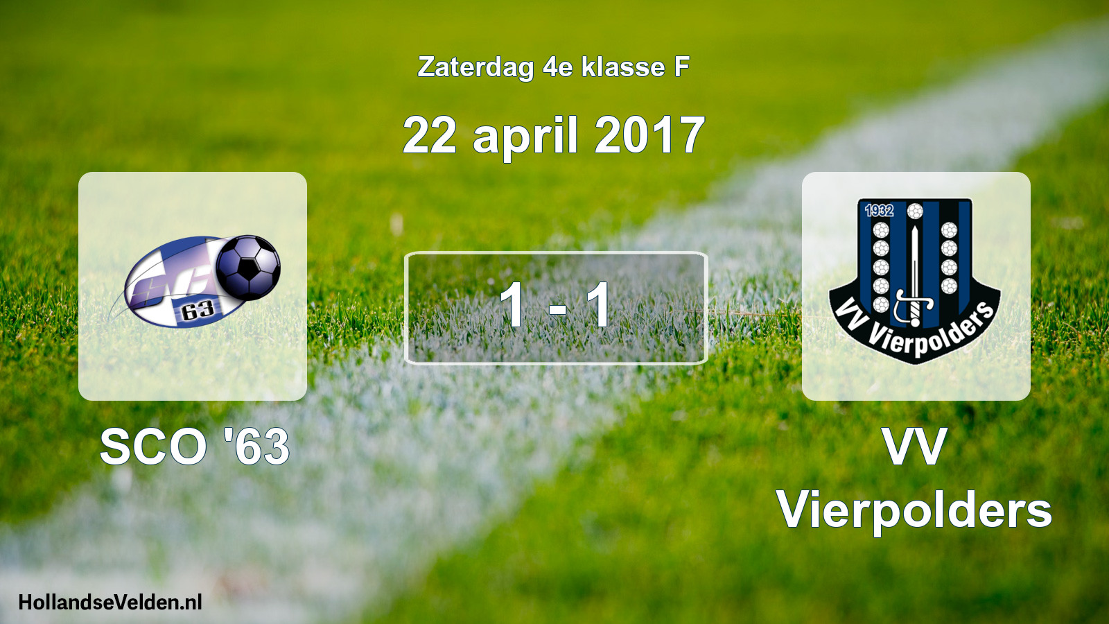 Total number of matches played: SCO '63 - VV Vierpolders 1 - 1 (22 April 2017)
