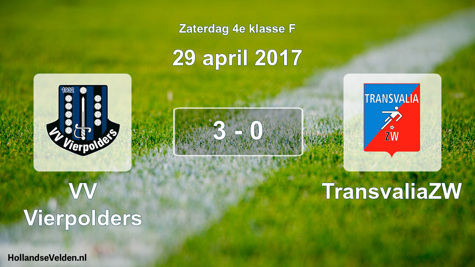 Total number of matches played: VV Vierpolders - TransvaliaZW 3 - 0 (29 April 2017)