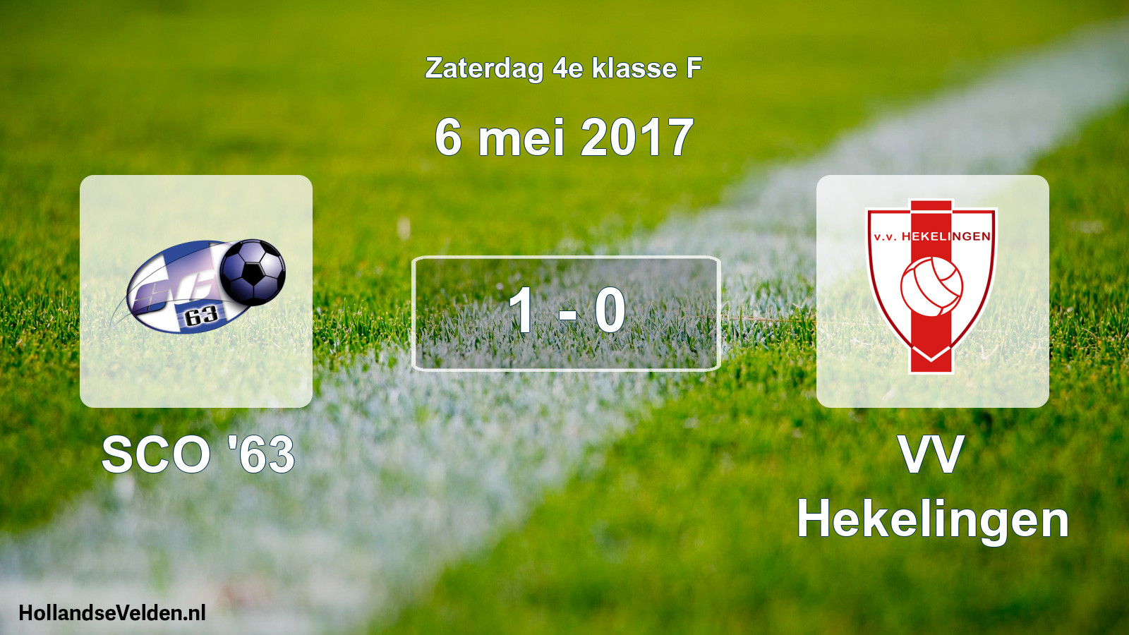 Total number of matches played: SCO '63 - VV Hekelingen 1 - 0 (6 May 2017)