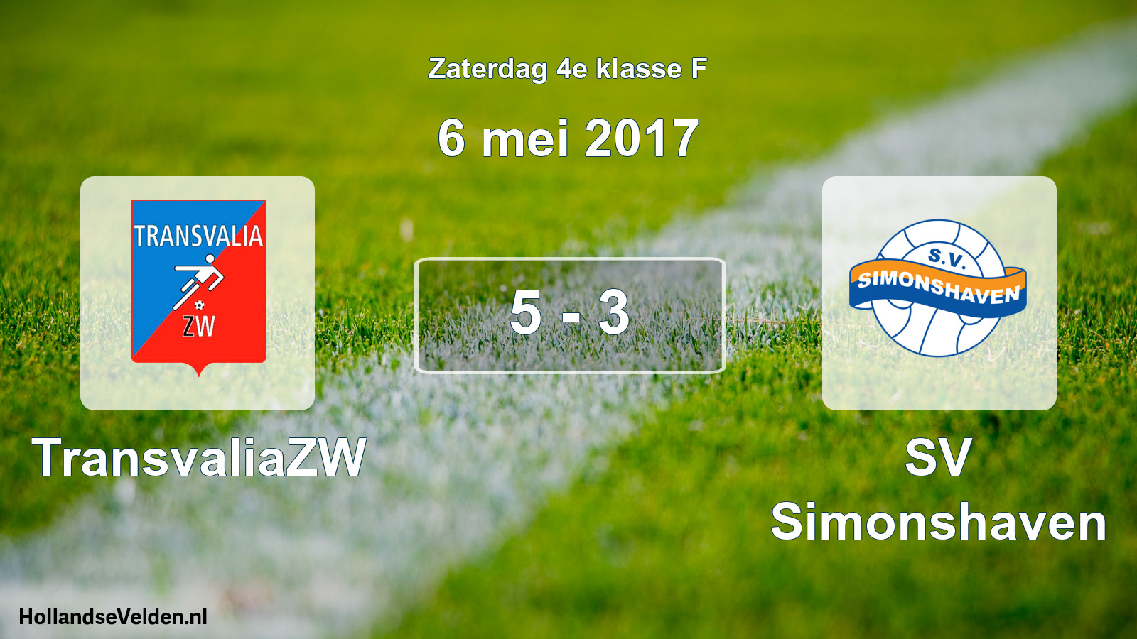 Total number of matches played: TransvaliaZW - SV Simonshaven 5 - 3 (6 May 2017)