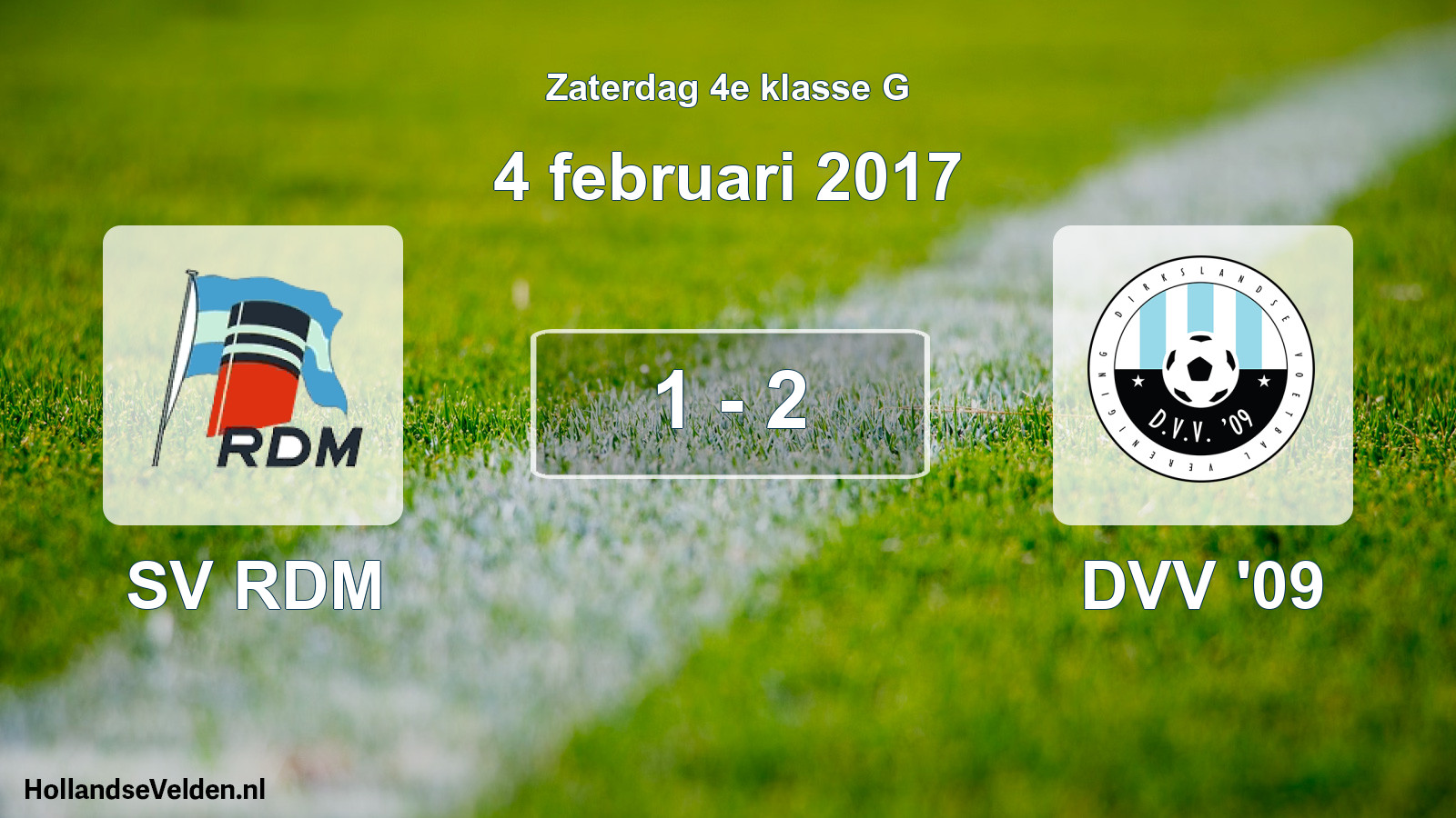 Total number of matches played: SV RDM - DVV '09 1 - 2 (4 February 2017)