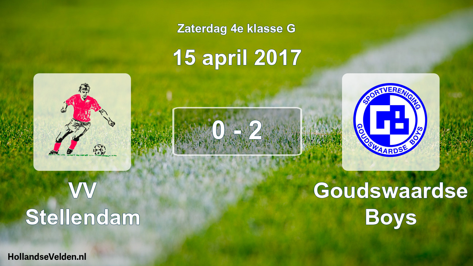 Total number of matches played: VV Stellendam - Goudswaardse Boys 0 - 2 (15 April 2017)