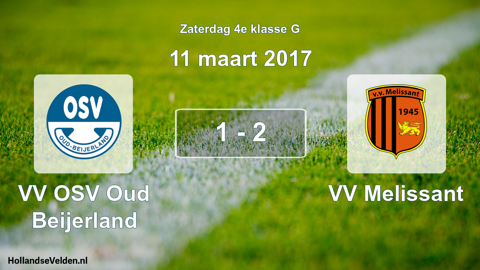 Total number of matches played: VV OSV Oud Beijerland - VV Melissant 1 - 2 (11 March 2017)