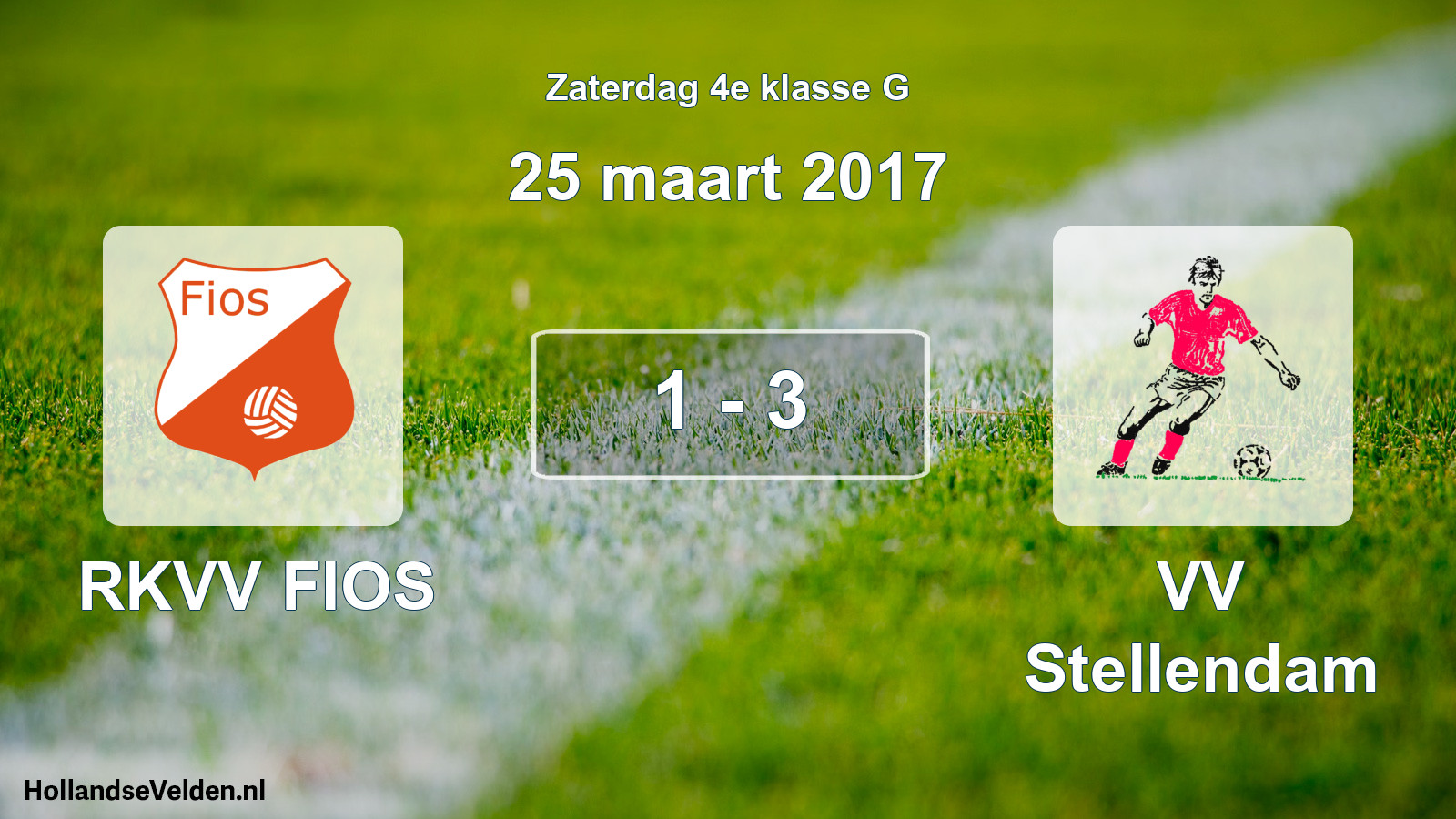 Total number of matches played: RKVV FIOS - VV Stellendam 1 - 3 (25 March 2017)