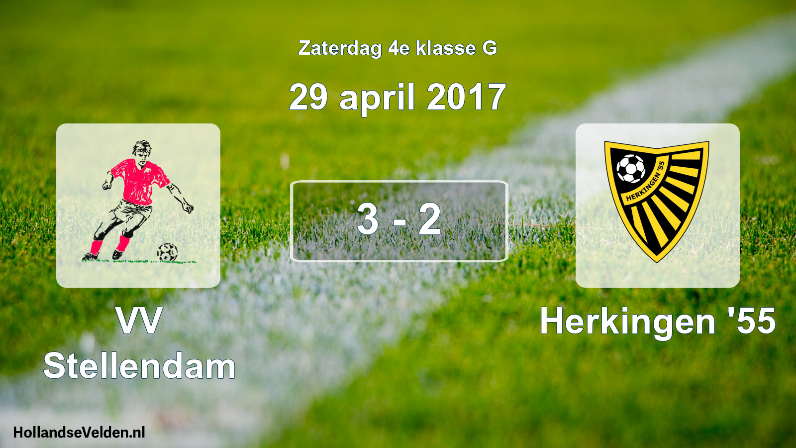 Total number of matches played: VV Stellendam - Herkingen '55 3 - 2 (29 April 2017)