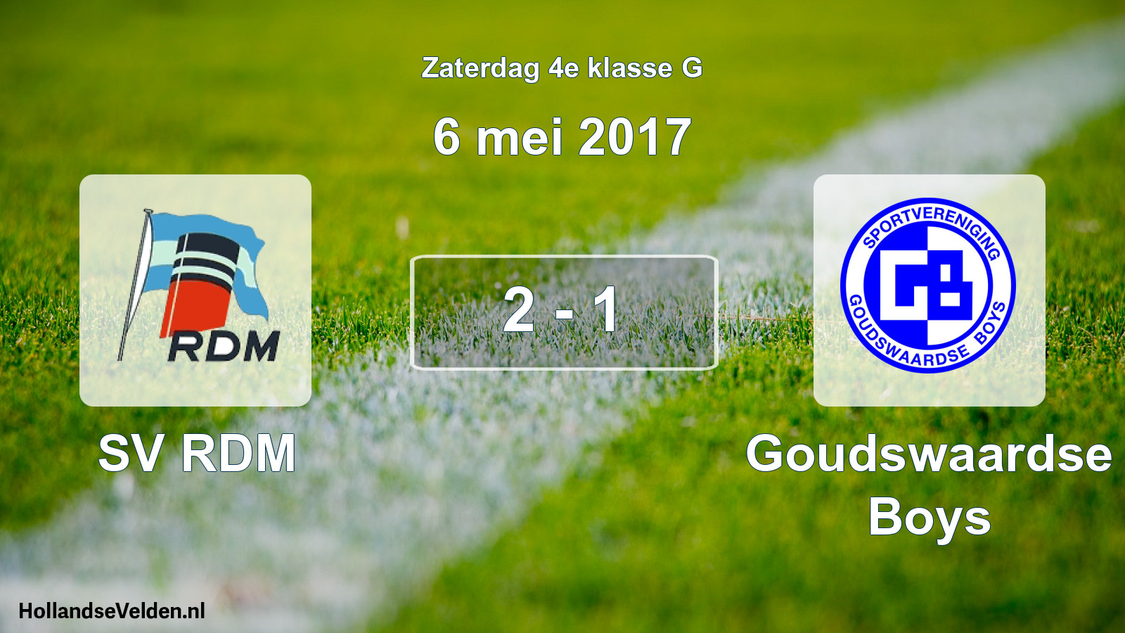 Total number of matches played: SV RDM - Goudswaardse Boys 2 - 1 (6 May 2017)