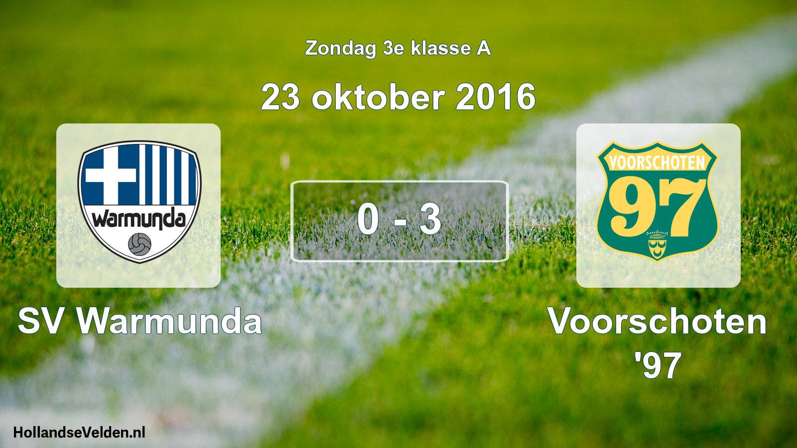 Total number of matches played: SV Warmunda - Voorschoten '97 0 - 3 (23 October 2016)