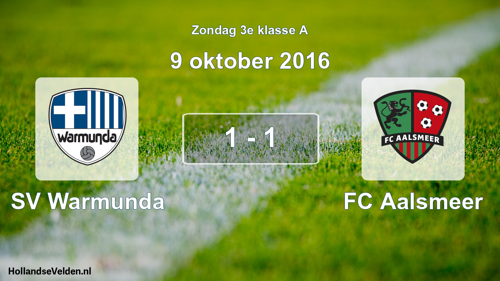 Total number of matches played: SV Warmunda - FC Aalsmeer 1 - 1 (9 October 2016)
