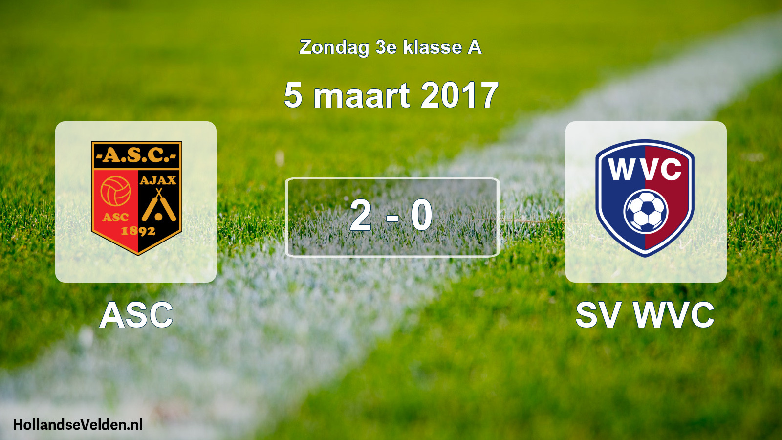 Total number of matches played: ASC - SV WVC 2 - 0 (5 March 2017)