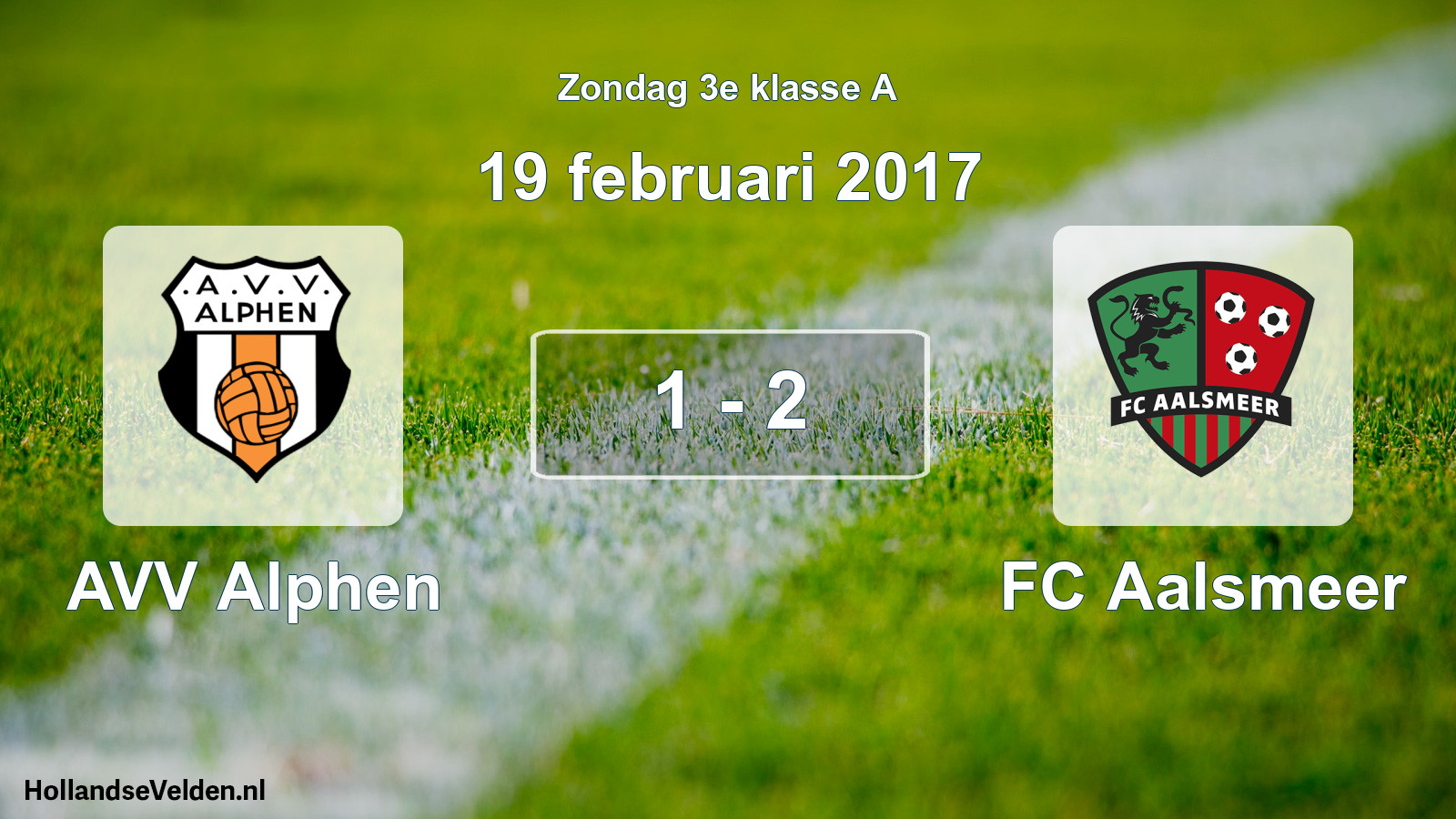 Total number of matches played: AVV Alphen - FC Aalsmeer 1 - 2 (19 February 2017)