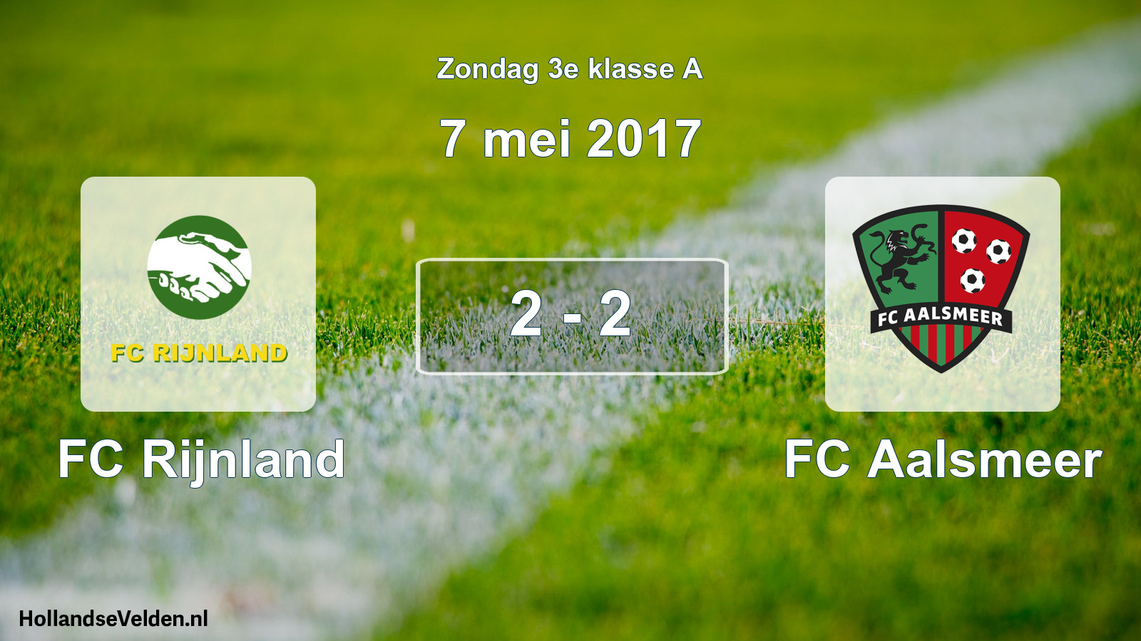 Total number of matches played: FC Rijnland - FC Aalsmeer 2 - 2 (7 May 2017)