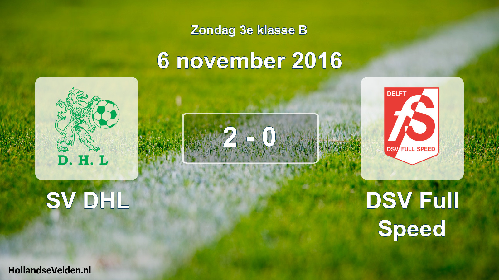 Total number of matches played: SV DHL - DSV Full Speed 2 - 0 (6 November 2016)