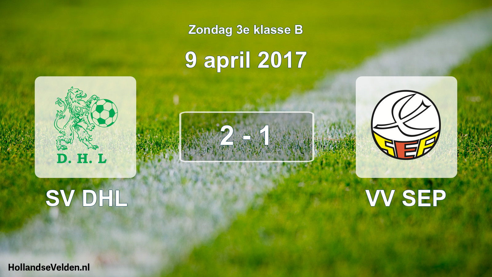 Total number of matches played: SV DHL - VV SEP 2 - 1 (9 April 2017)