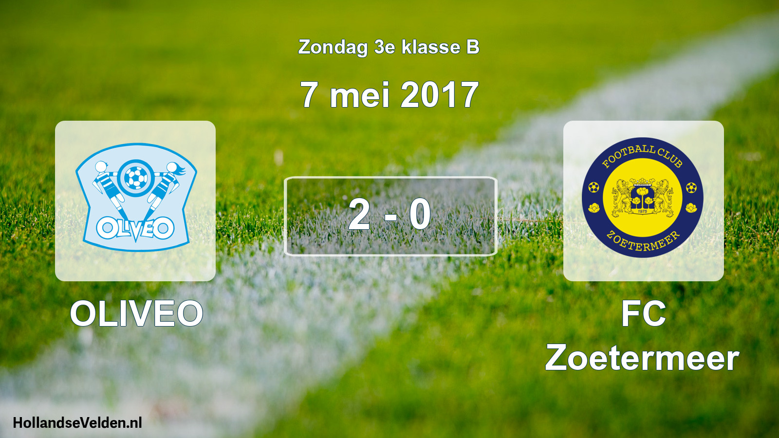 Total number of matches played: OLIVEO - FC Zoetermeer 2 - 0 (7 May 2017)