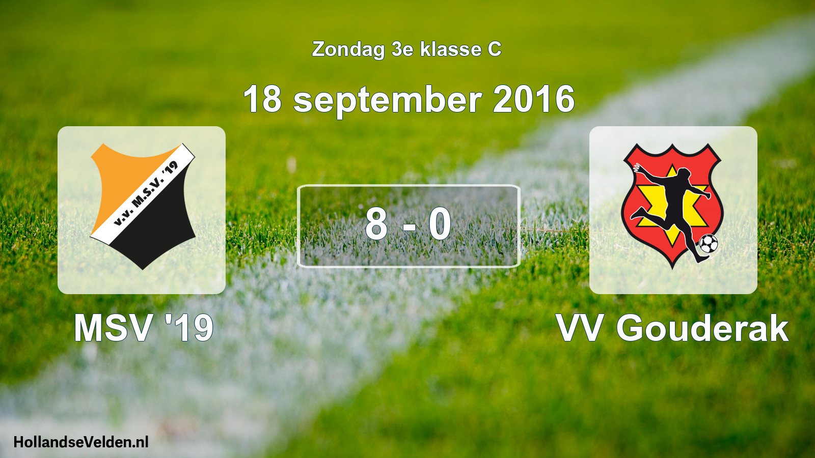 Total number of matches played: MSV '19 - VV Gouderak 8 - 0 (18 September 2016)