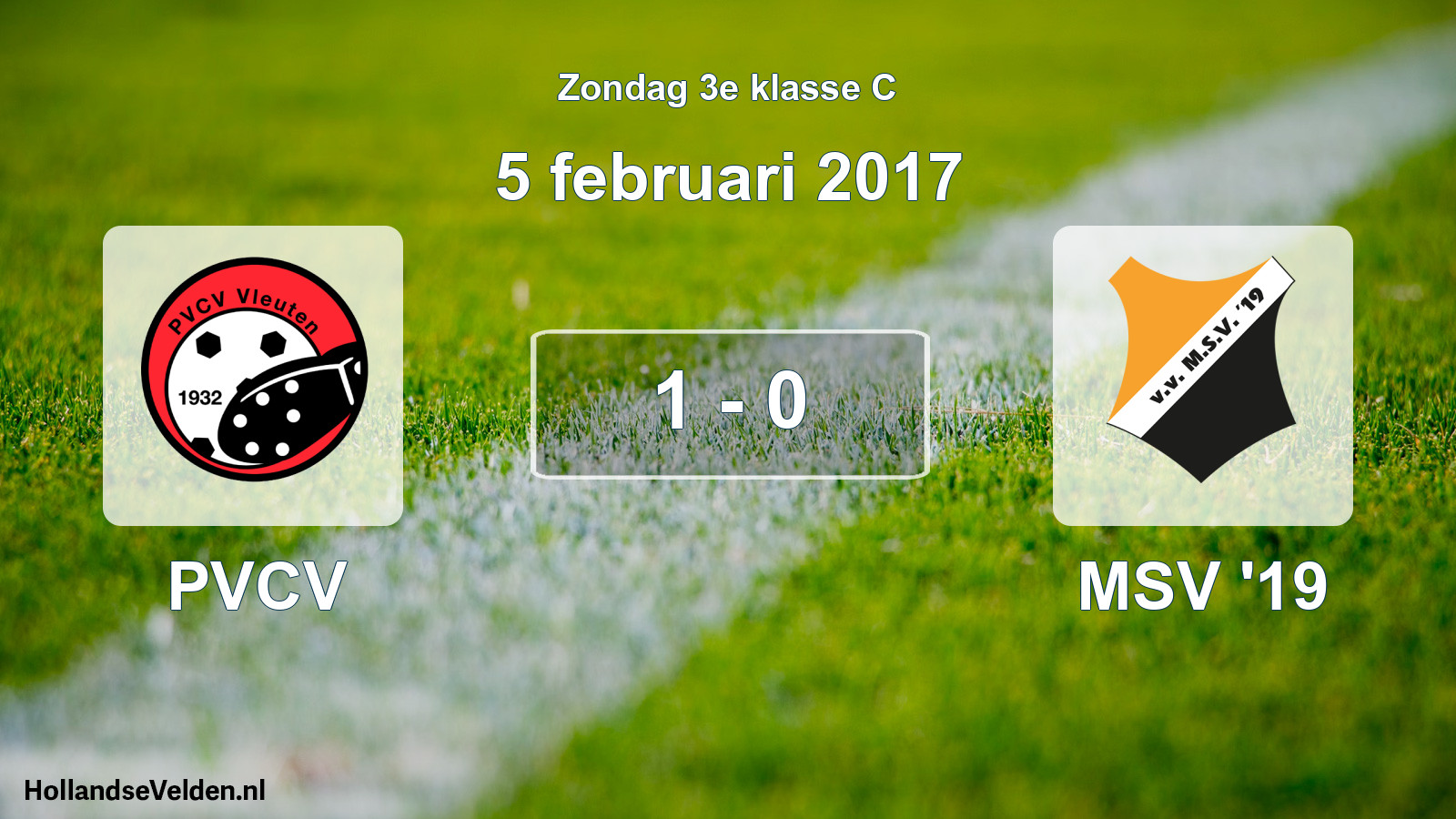 Total number of matches played: PVCV - MSV '19 1 - 0 (5 February 2017)