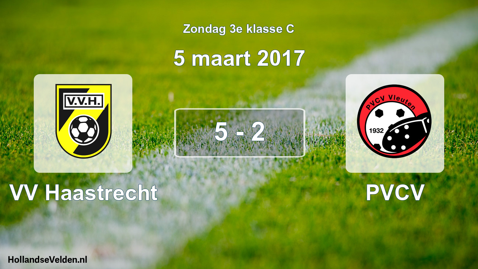 Total number of matches played: VV Haastrecht - PVCV 5 - 2 (5 March 2017)