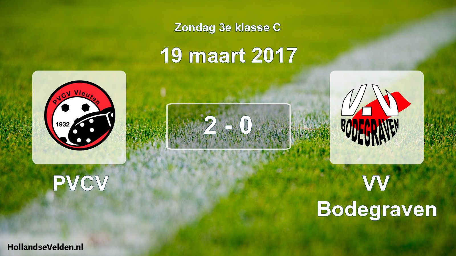 Total number of matches played: PVCV - VV Bodegraven 2 - 0 (19 March 2017)