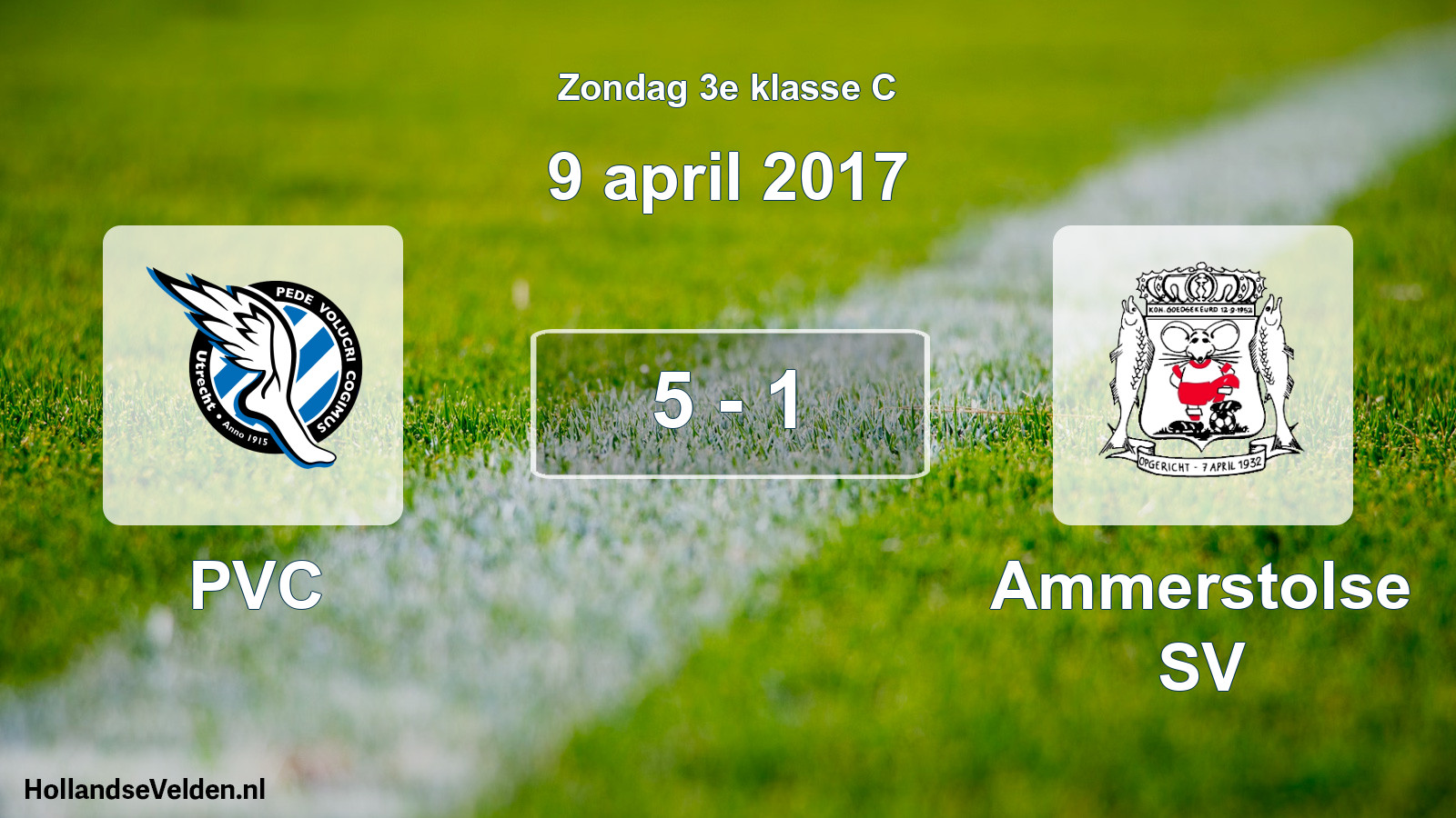 Total number of matches played: PVC - Ammerstolse SV 5 - 1 (9 April 2017)