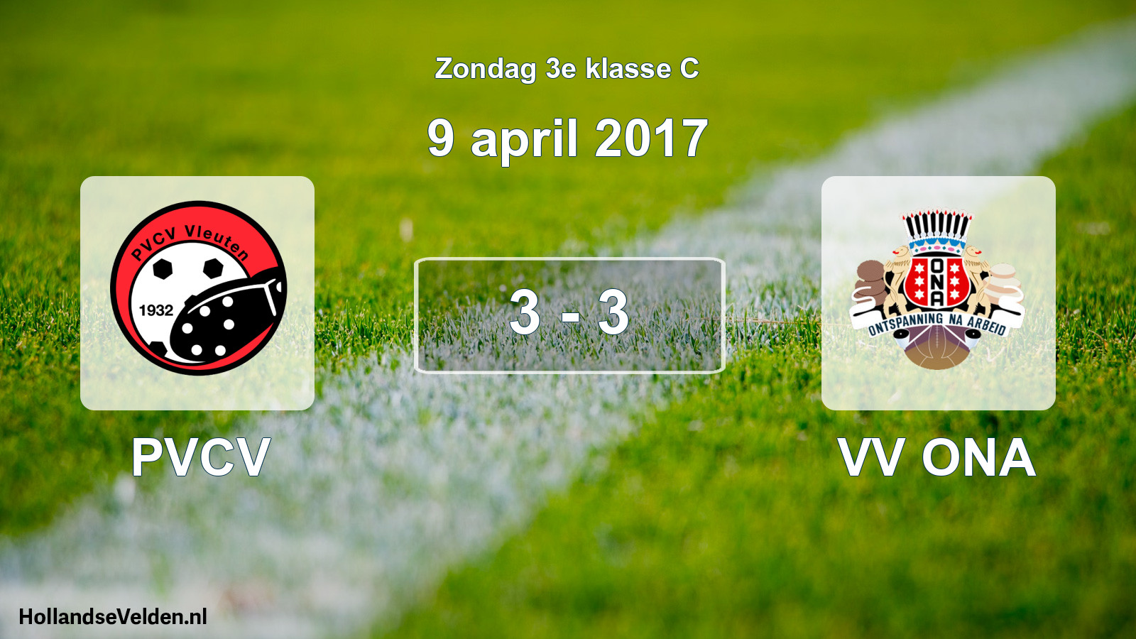 Total number of matches played: PVCV - VV ONA 3 - 3 (9 April 2017)