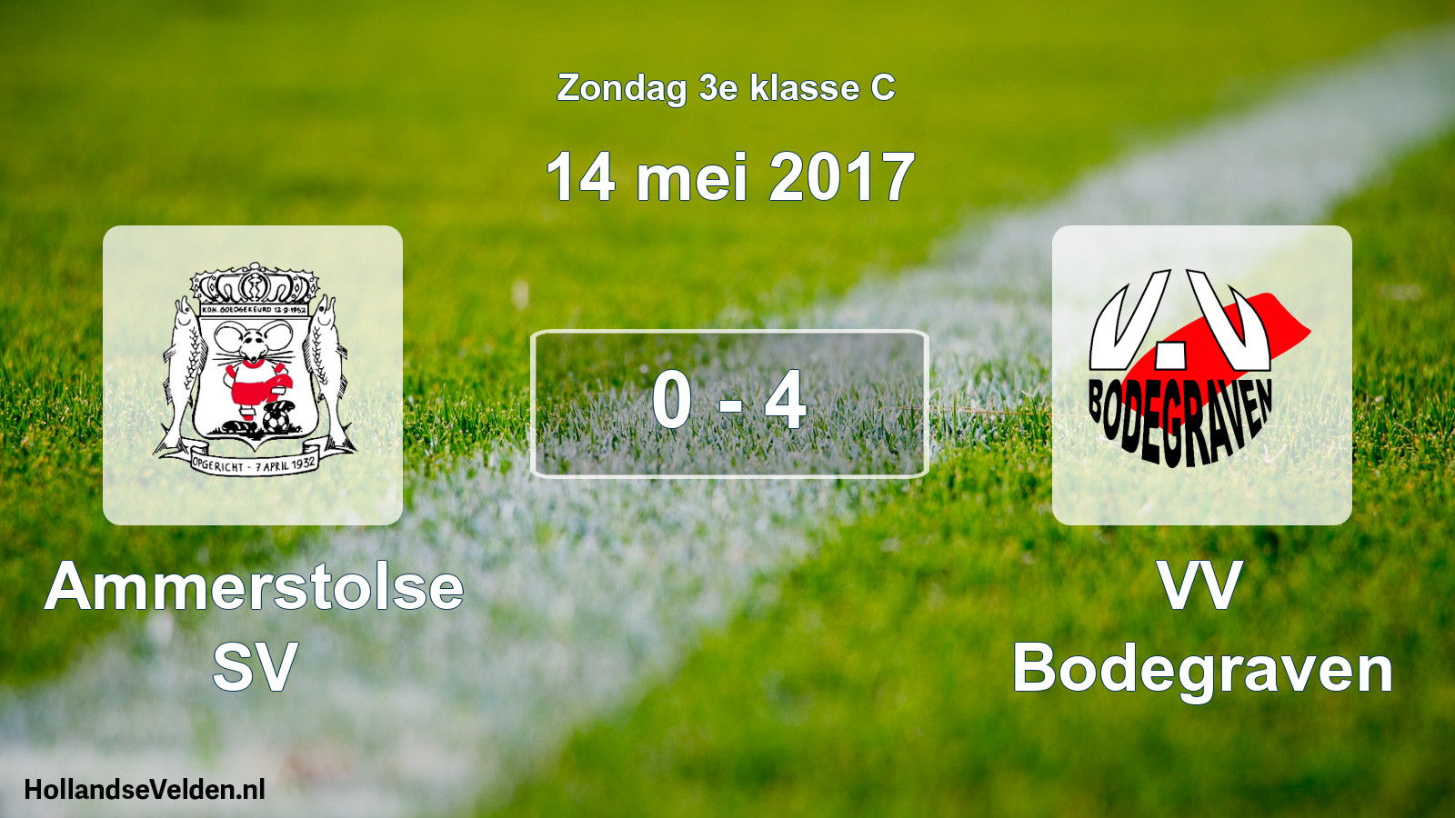 Total number of matches played: Ammerstolse SV - VV Bodegraven 0 - 4 (14 May 2017)