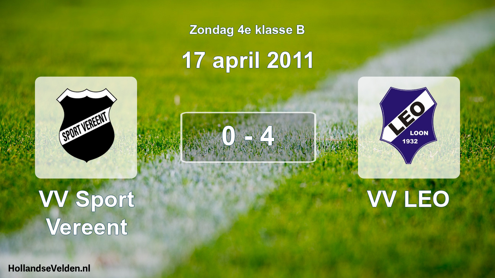 Total number of matches played: VV Sport Vereent - VV LEO 0 - 4 (17 April 2011)