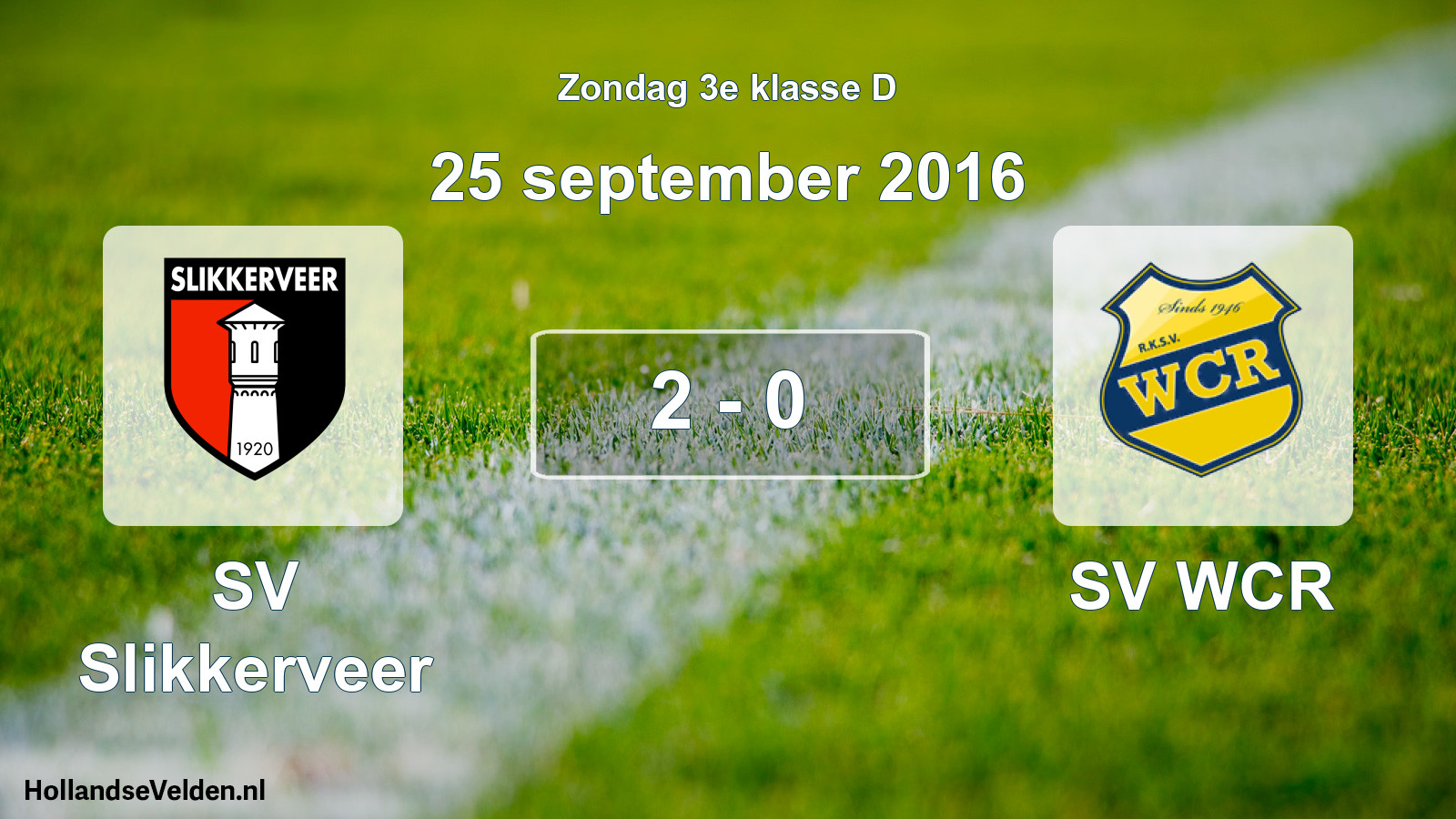 Total number of matches played: SV Slikkerveer - SV WCR 2 - 0 (25 September 2016)
