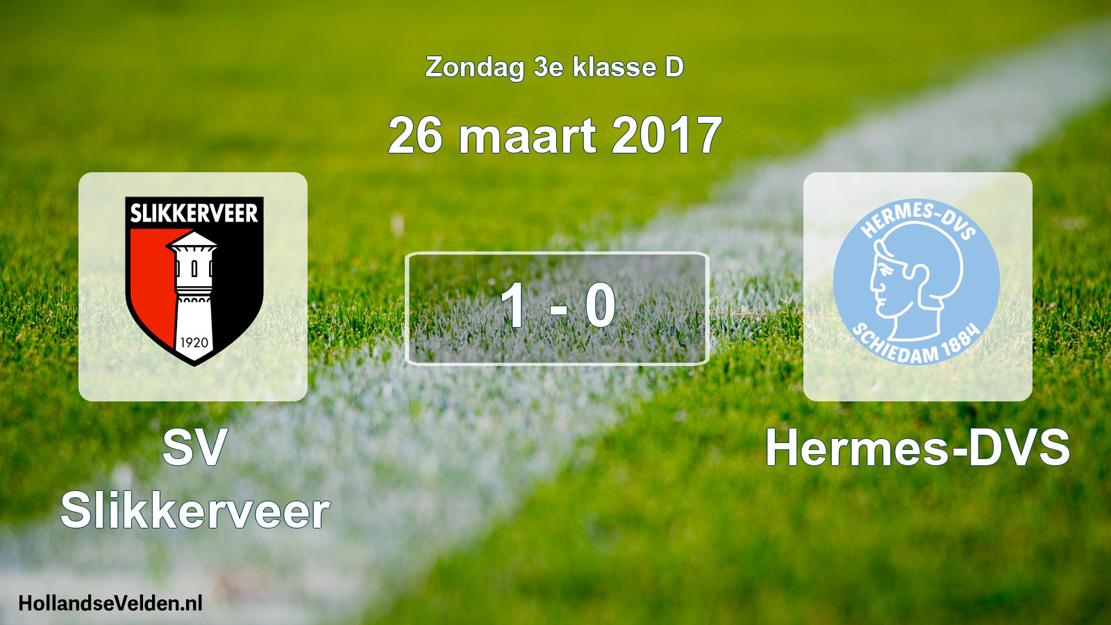 Total number of matches played: SV Slikkerveer - Hermes-DVS 1 - 0 (26 March 2017)