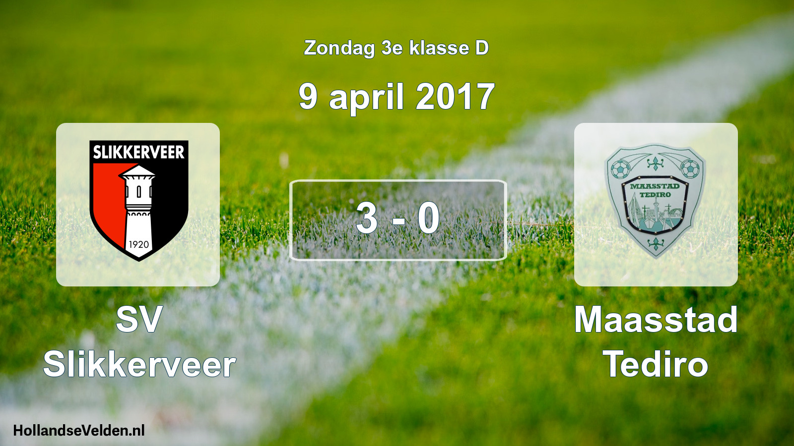Total number of matches played: SV Slikkerveer - Maasstad Tediro 3 - 0 (9 April 2017)