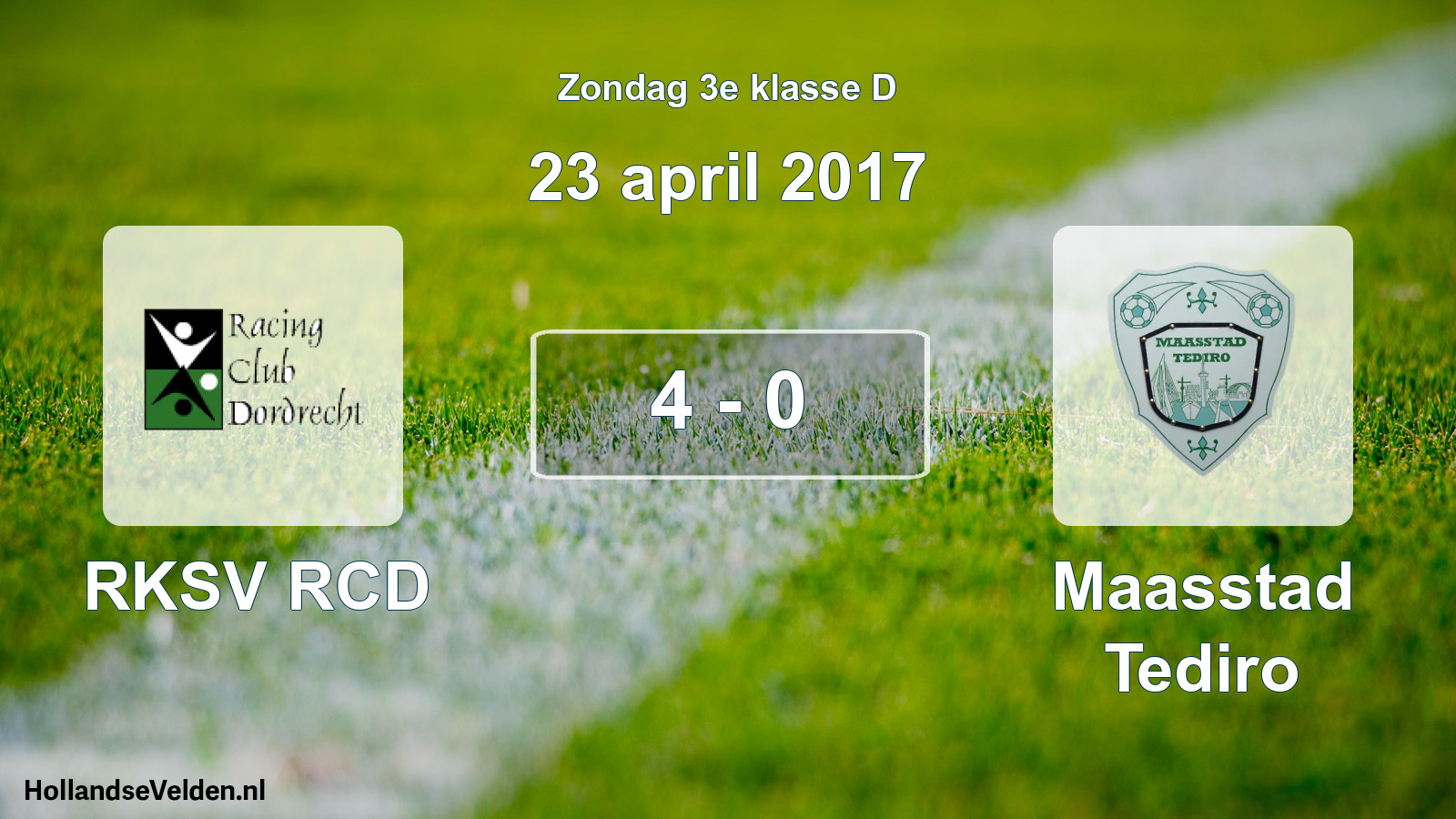 Total number of matches played: RKSV RCD - Maasstad Tediro 4 - 0 (23 April 2017)