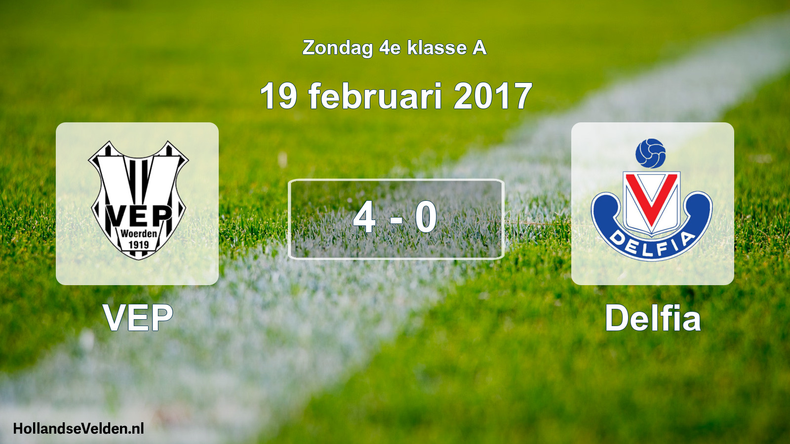 Total number of matches played: VEP - Delfia 4 - 0 (19 February 2017)