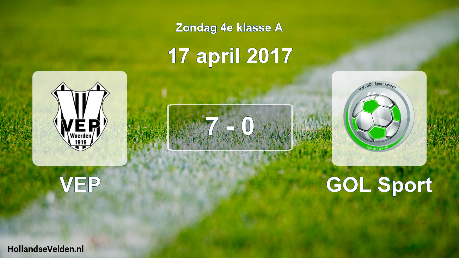 Total number of matches played: VEP - GOL Sport 7 - 0 (17 April 2017)