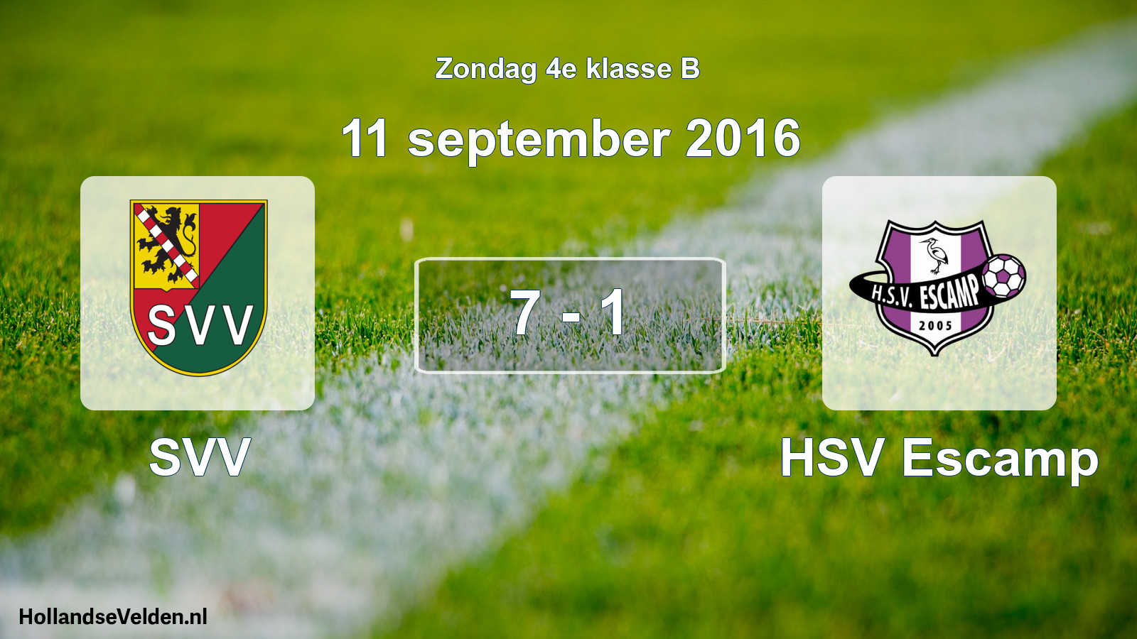 Total number of matches played: SVV - HSV Escamp 7 - 1 (11 September 2016)