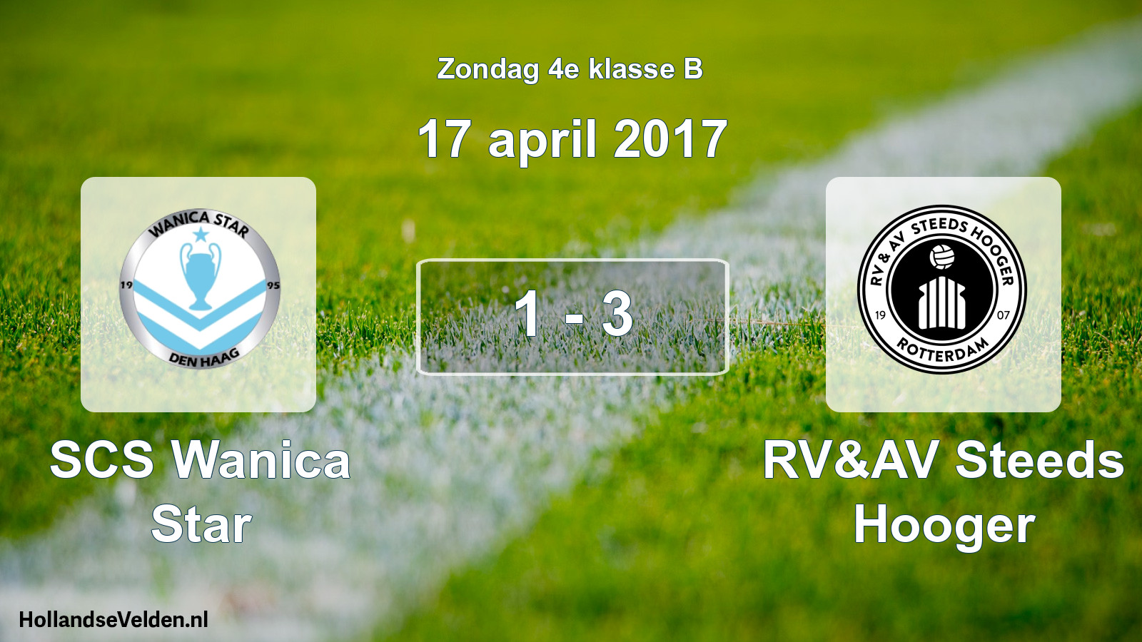Total number of matches played: SCS Wanica Star - RV&AV Steeds Hooger 1 - 3 (17 April 2017)