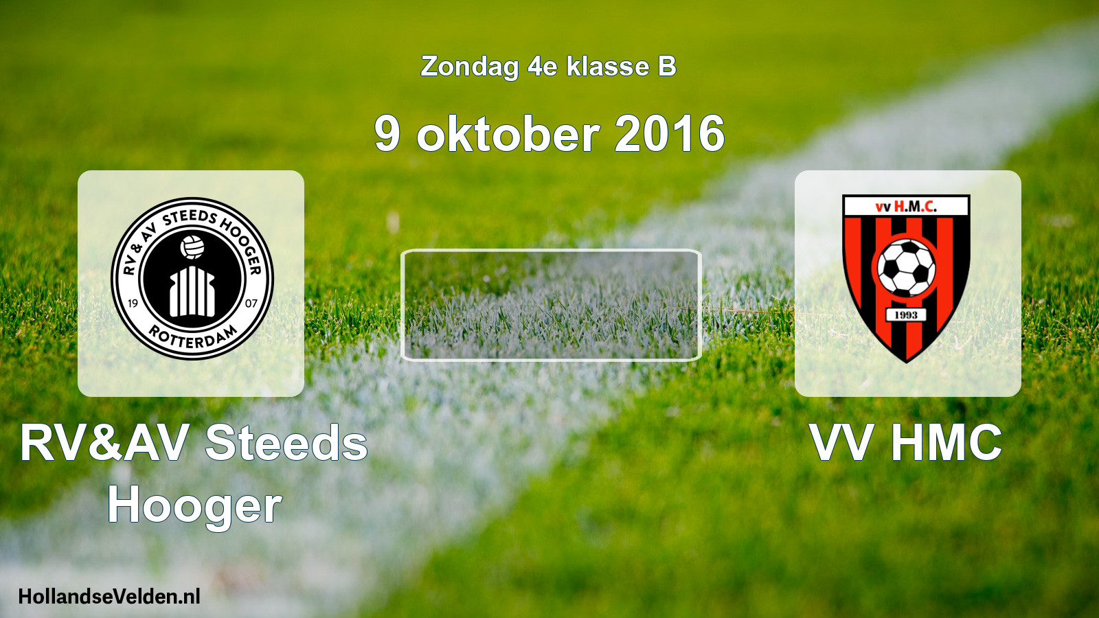 Scheduled Match: RV&AV Steeds Hooger - VV HMC (9 October 2016)