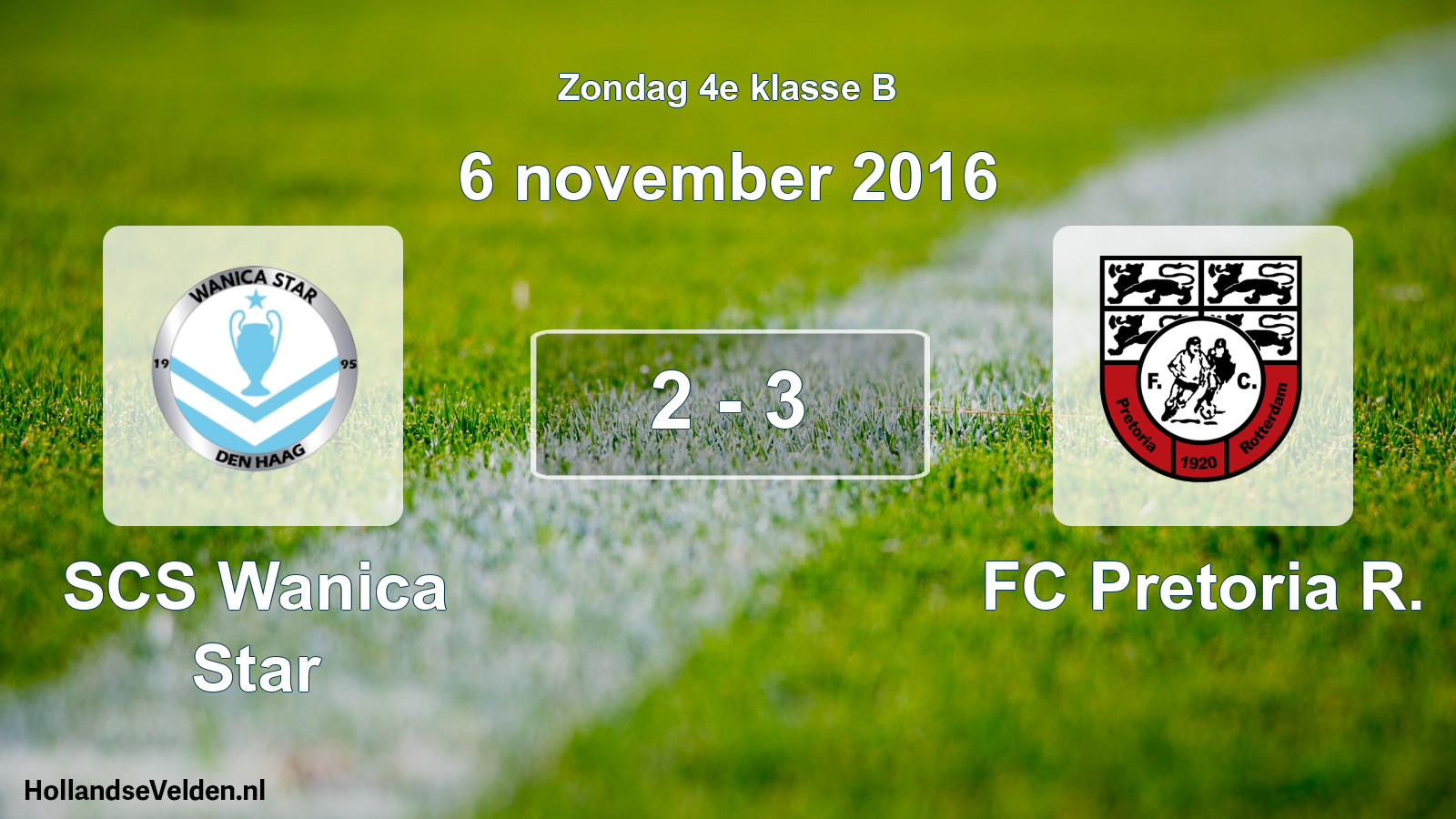 Total number of matches played: SCS Wanica Star - FC Pretoria R. 2 - 3 (6 November 2016)