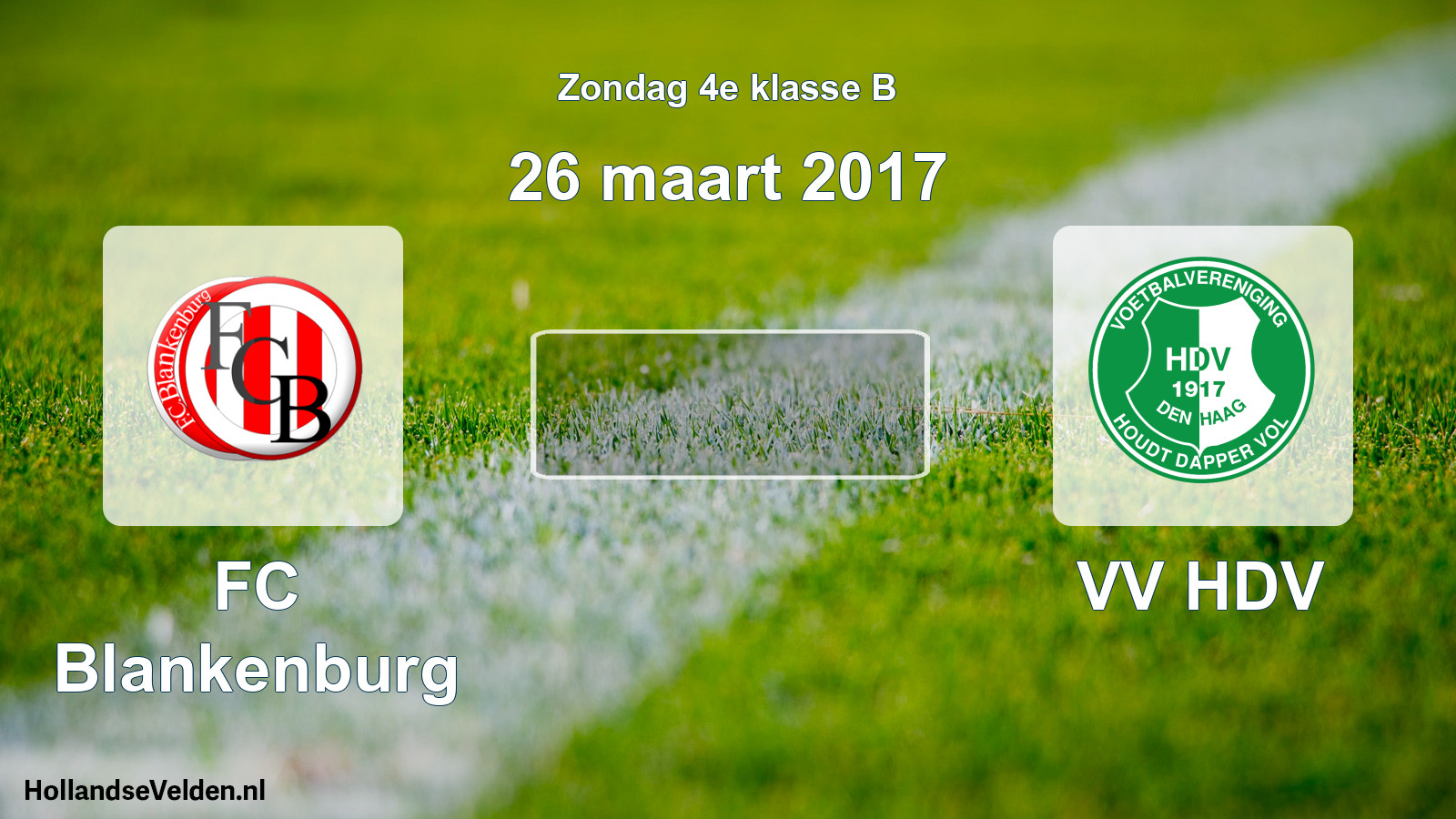 Scheduled Match: FC Blankenburg - VV HDV (26 March 2017)