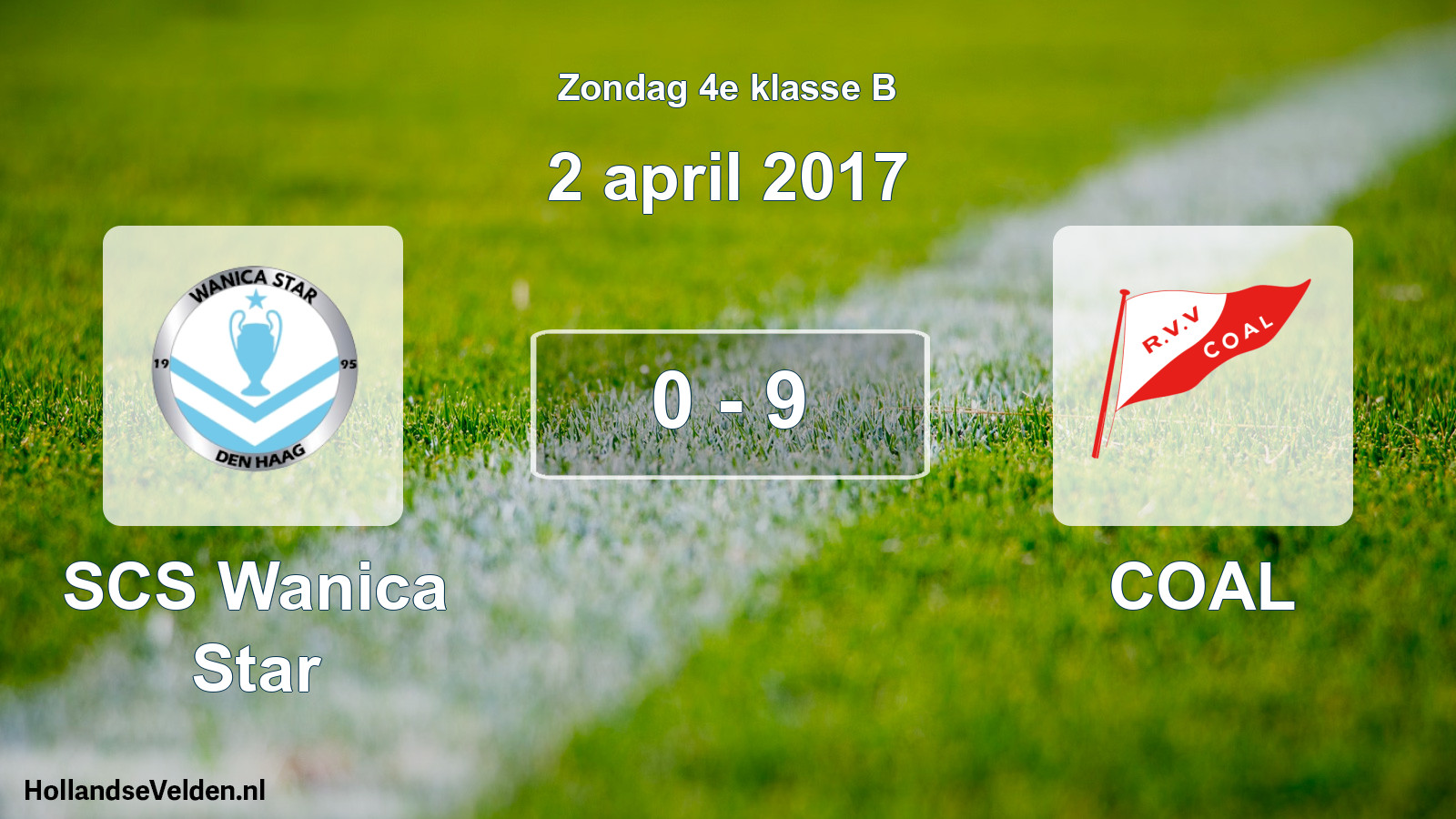 Total number of matches played: SCS Wanica Star - COAL 0 - 9 (2 April 2017)